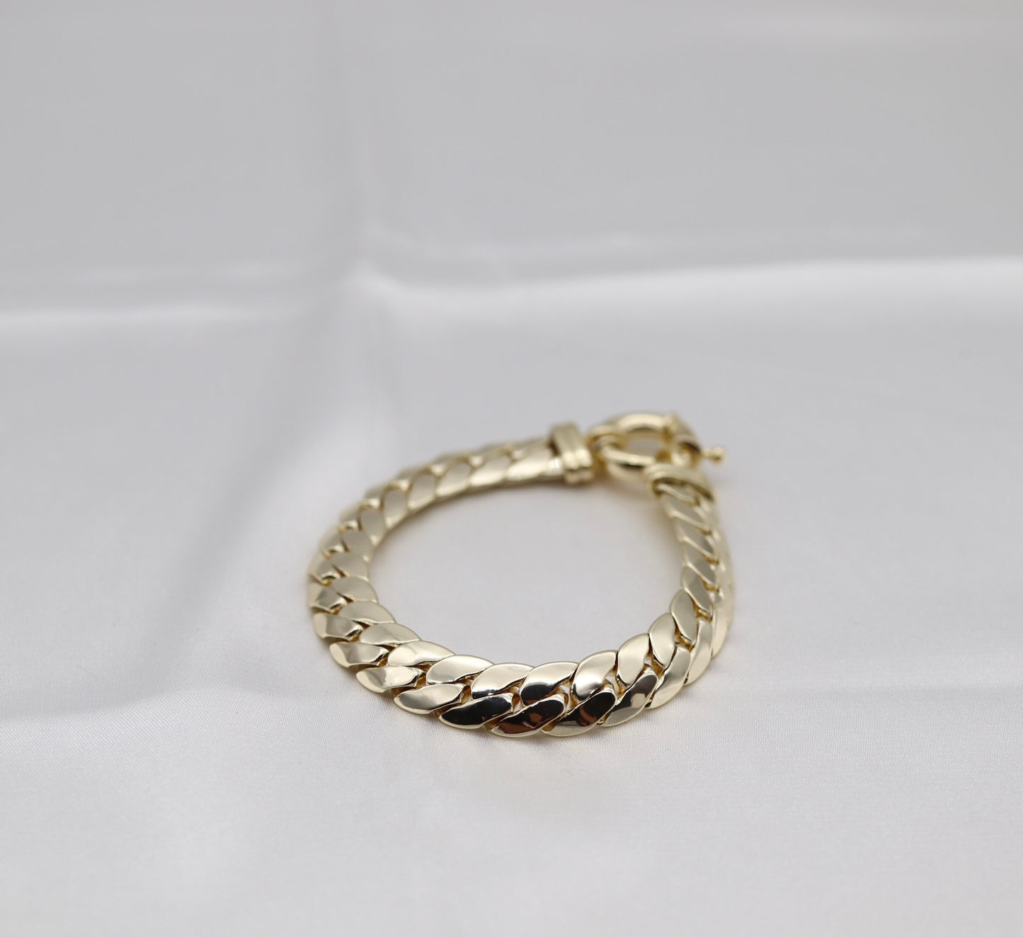 Gold Cubin Link Bracelet