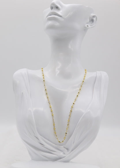 Delicate Gold Beaded Chain Necklace