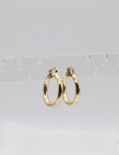 Textured Gold Hoop Earrings