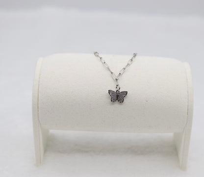Silver Butterfly Necklace – Dainty Butterfly Pendant