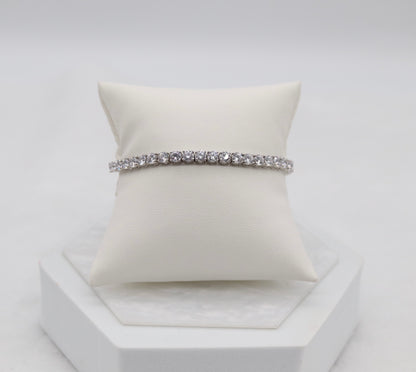 Elegant Silver CZ Tennis Bracelet
