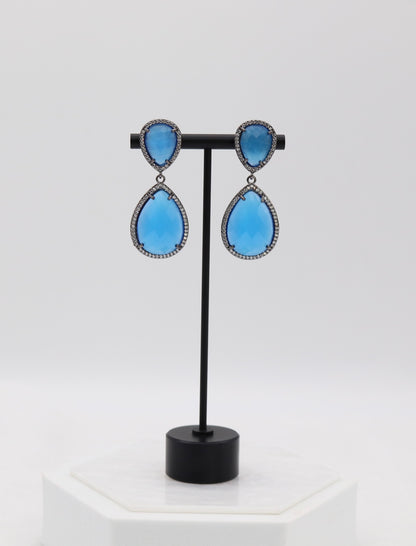 Ocean Glow Teardrop Dangle Earrings