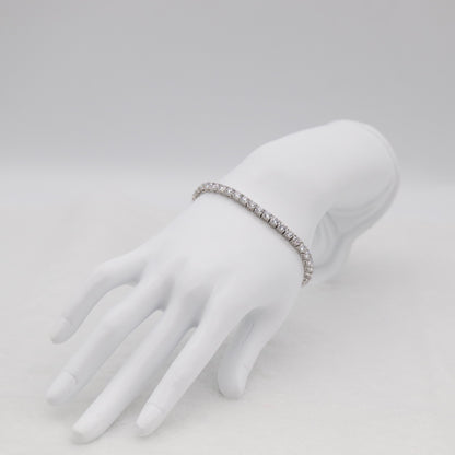 Elegant Silver CZ Tennis Bracelet