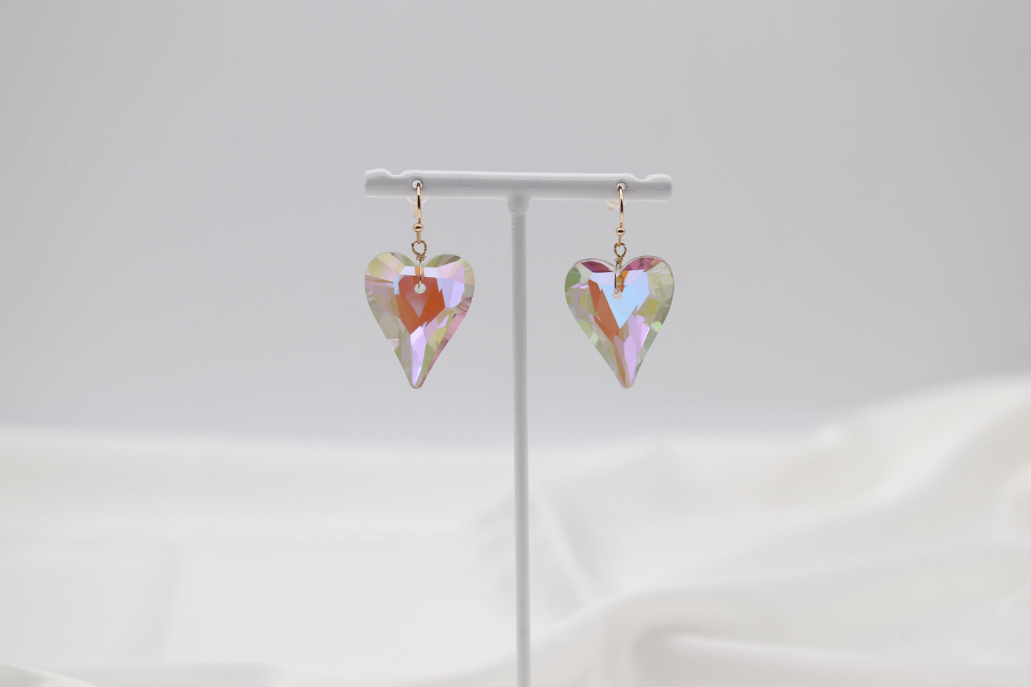 Light Pink Heart Shaped Glass Stone