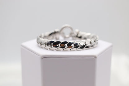 Silver Cubin Link Bracelet