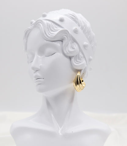 Golden Wave Huggie Hoops