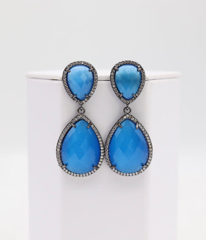 Ocean Glow Teardrop Dangle Earrings
