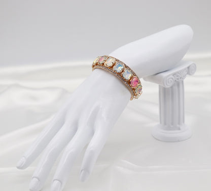 Pinkish Crystal Rhinestone Stretchable Bracelet
