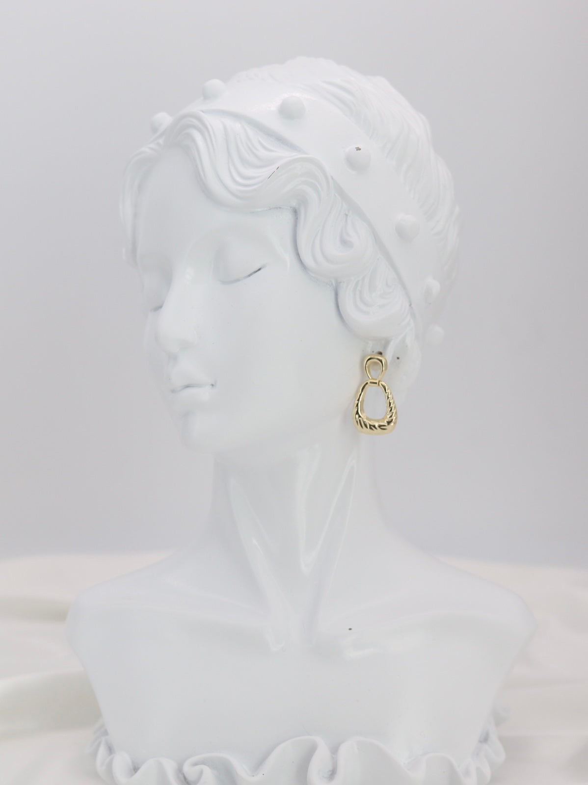 Twisted Teardrop Gold Drop Earrings – Textured Statement Dangles