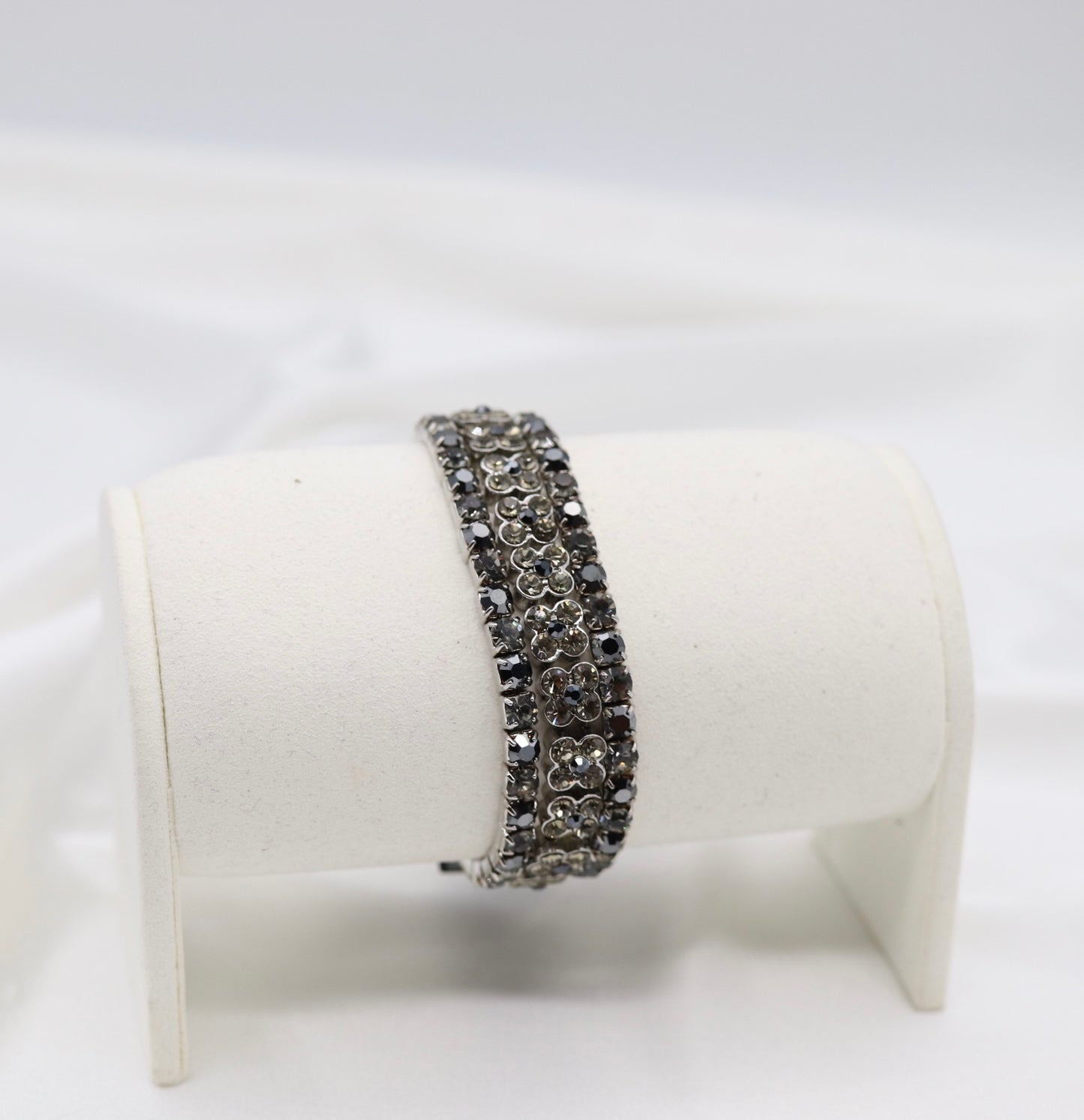 Smoky Crystal Flower Bracelet