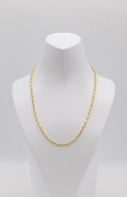 Classic Gold Paperclip Chain Necklace