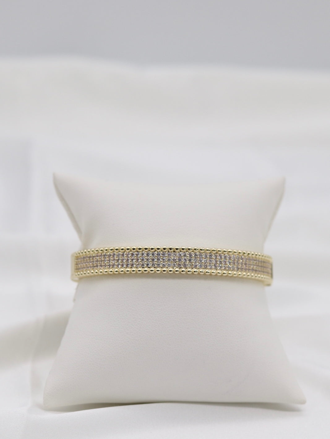 Gold Pavé Crystal Bangle Bracelet