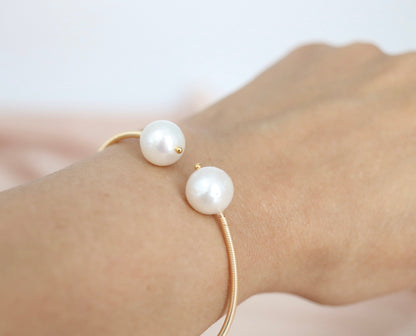 Double Fresh Water Pearls with Gold Filled Wiring