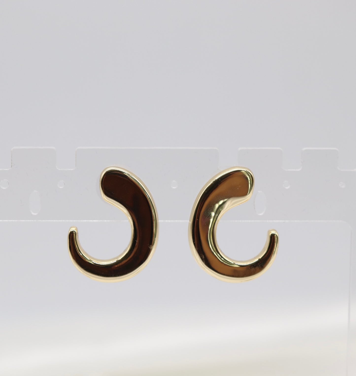 Flat Gold Hoop Earrings