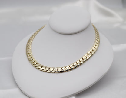 Gold Cubin Link Necklace