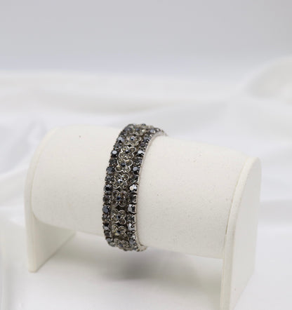 Smoky Crystal Flower Bracelet