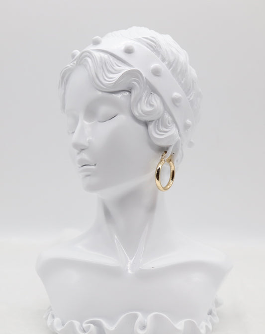 Textured Gold Hoop Earrings