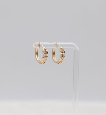 Golden Orbit Crystal Hoop Earrings