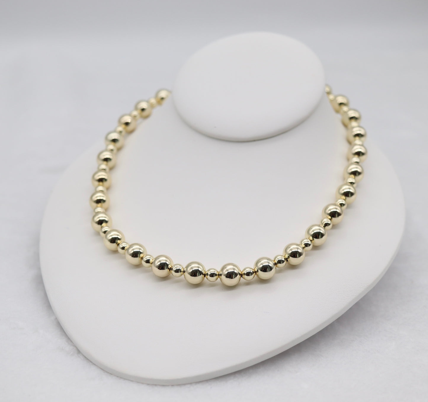 Gold Beaded Statement Necklace