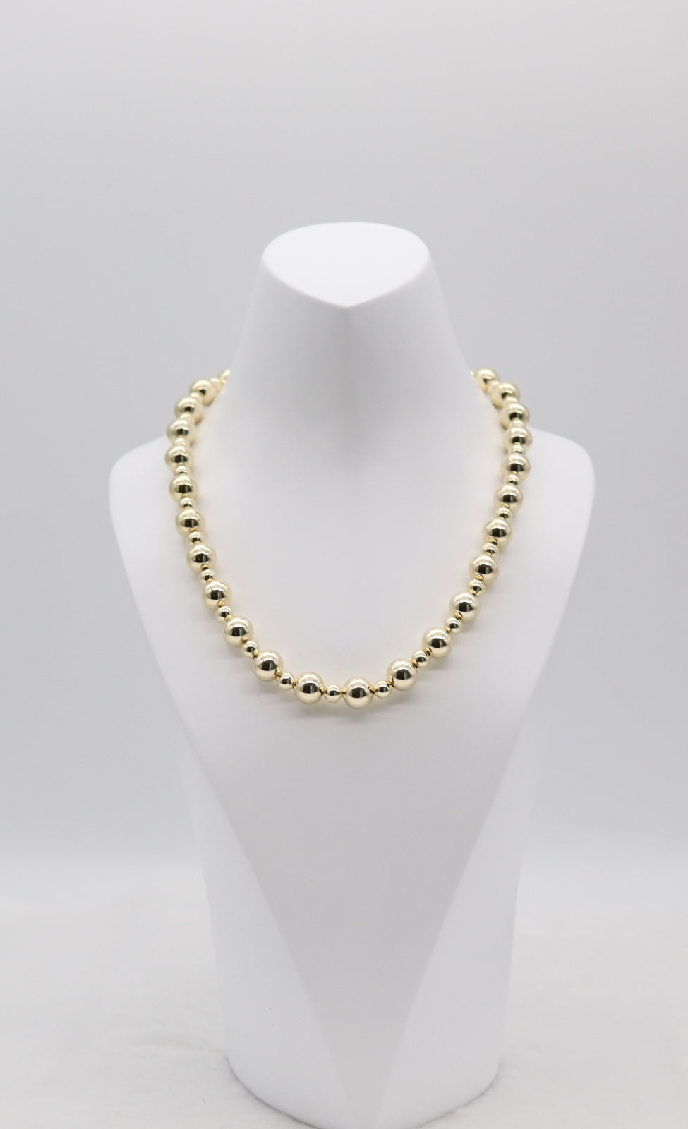 Gold Beaded Statement Necklace