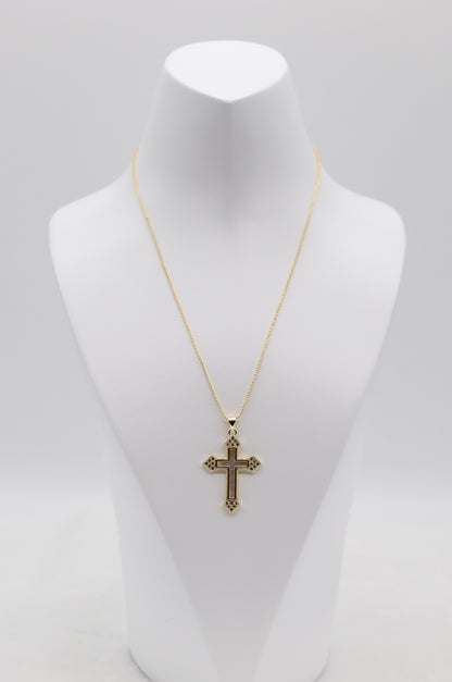 Gold Cross Pendant Necklace