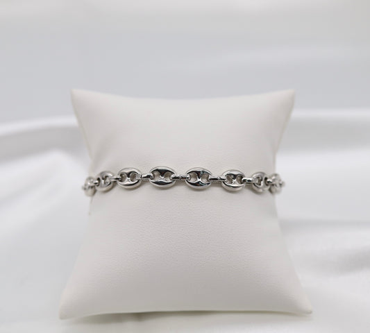 Silver Small Mariner Chain Bracelet