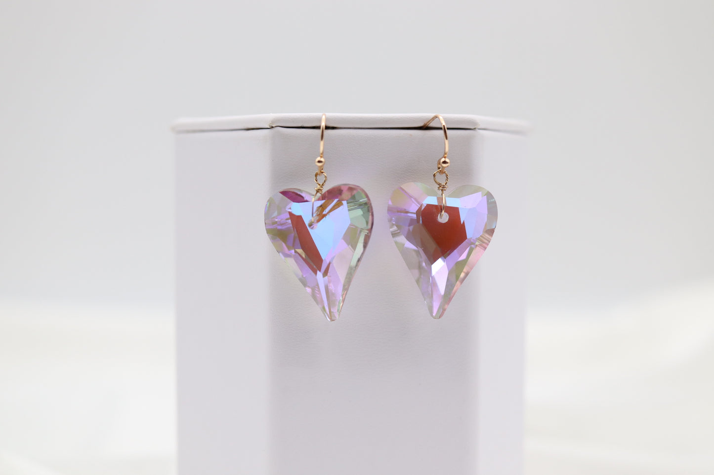 Light Pink Heart Shaped Glass Stone