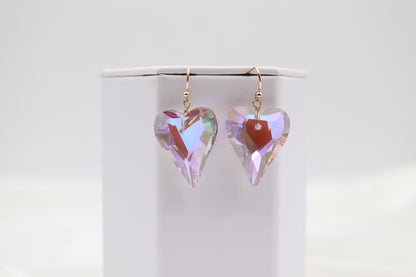 Light Pink Heart Shaped Glass Stone