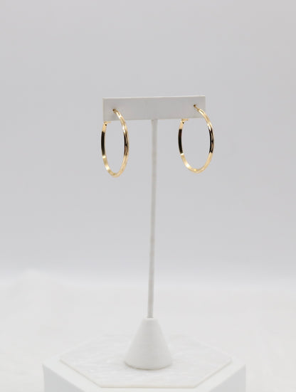 Classic Thin Gold Hoop Earrings