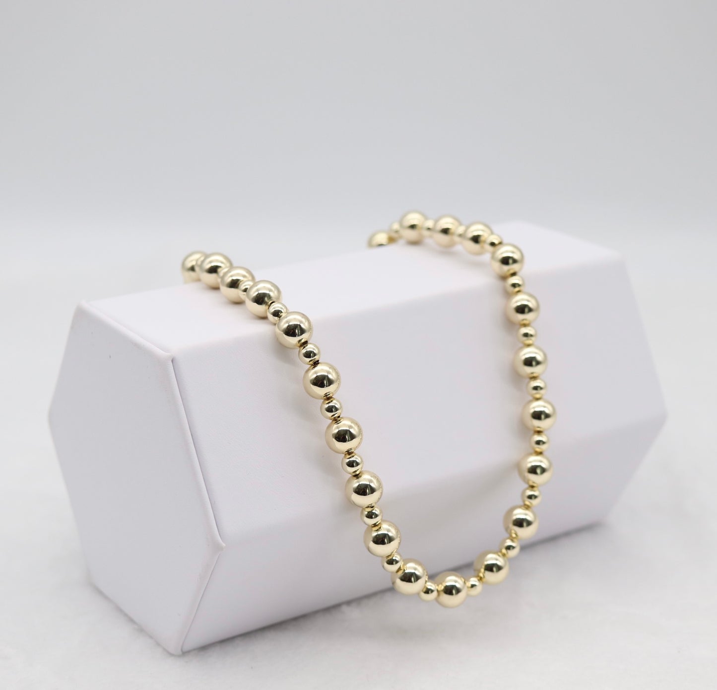 Gold Beaded Statement Necklace