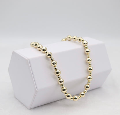 Gold Beaded Statement Necklace