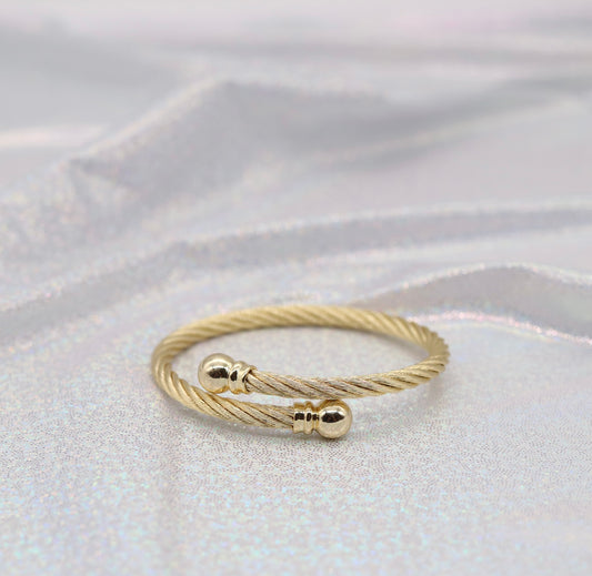 Gold Rope Cuff Bracelet