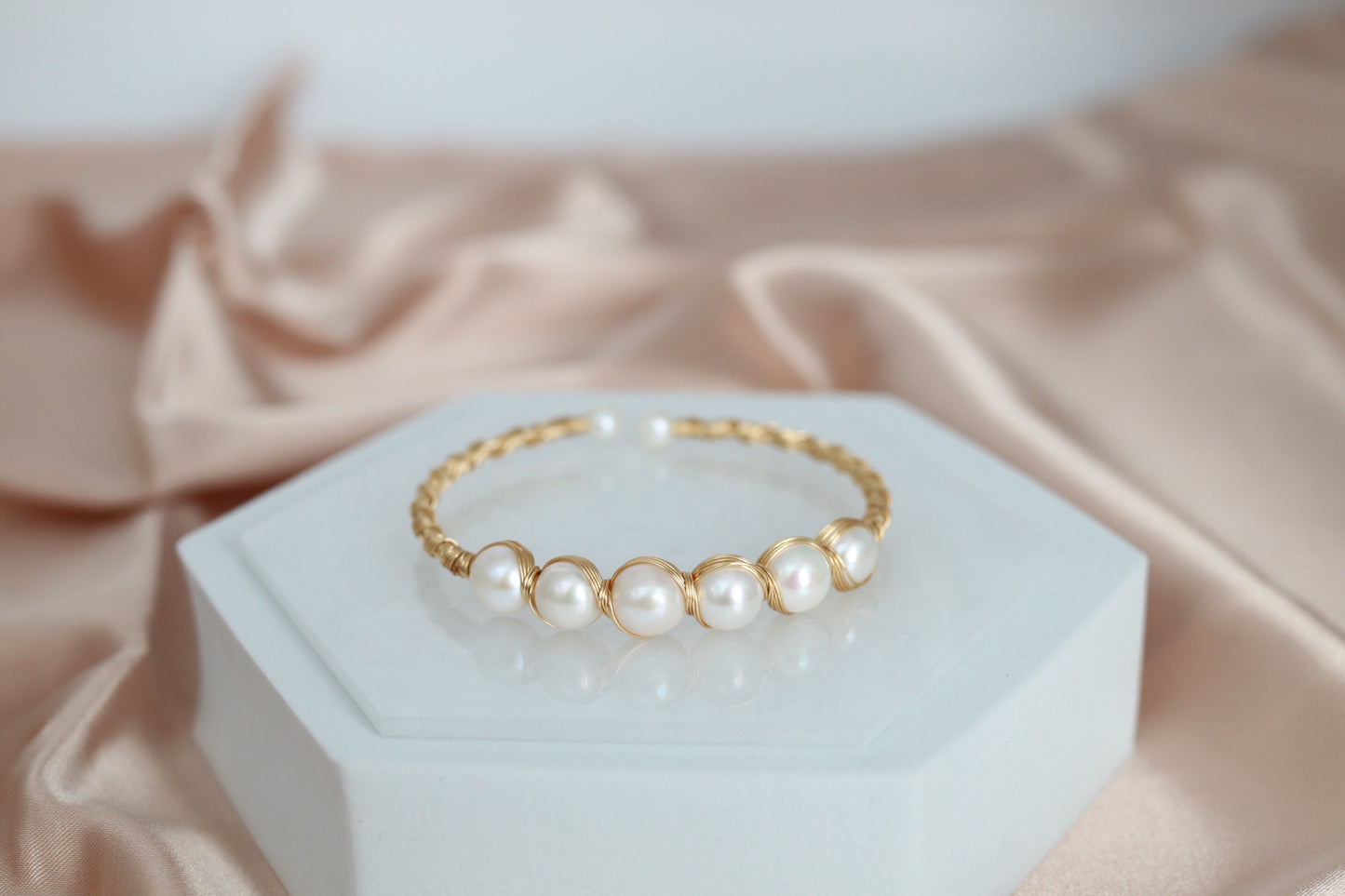 Six Fresh Water Pearls with Gold Filled Wiring