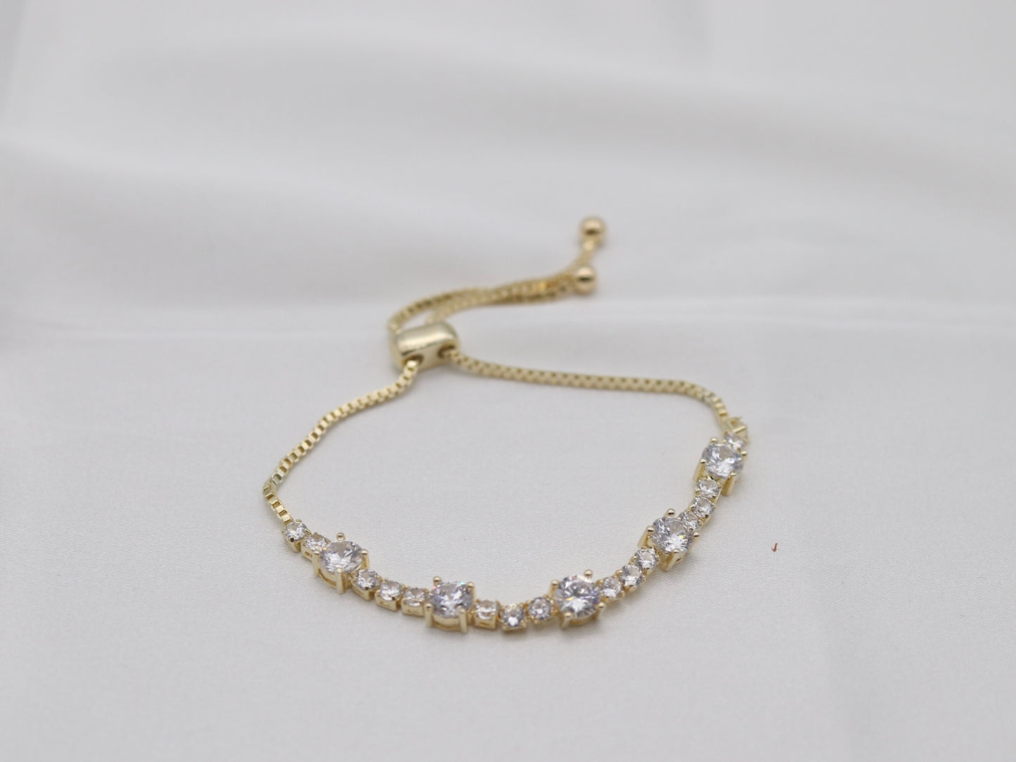 Radiant CZ Gold Tennis Bracelet