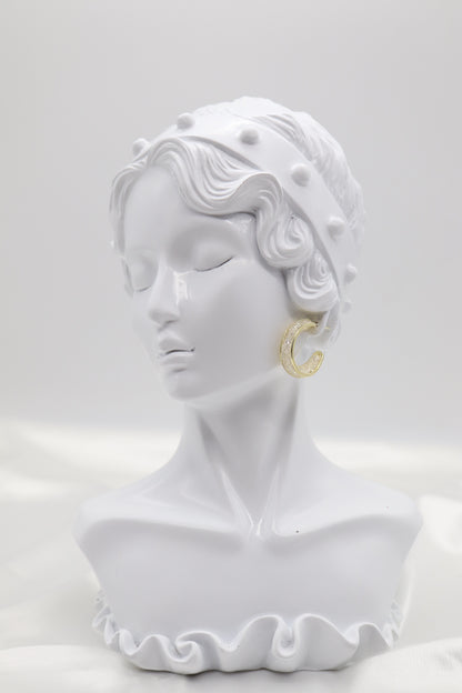 Textured Gold Hoop Earrings