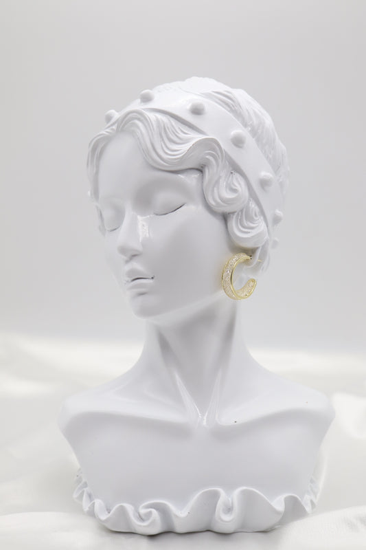 Textured Gold Hoop Earrings