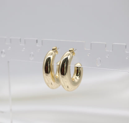 Chunky Gold Hoop Earrings