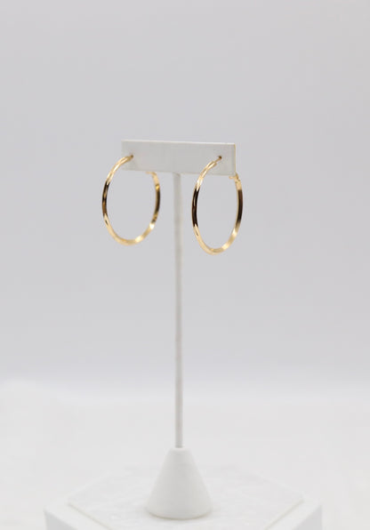 Classic Thin Gold Hoop Earrings