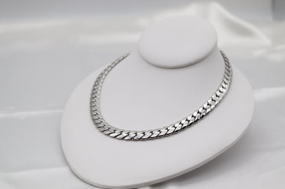 Silver Cubin Link Necklace