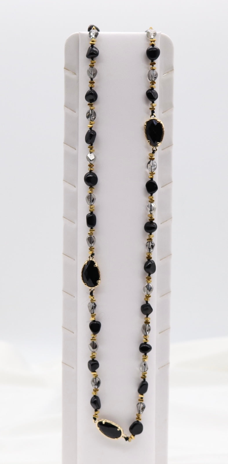 Midnight Elegance Black Crystal Necklace
