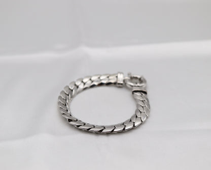 Silver Cubin Link Bracelet