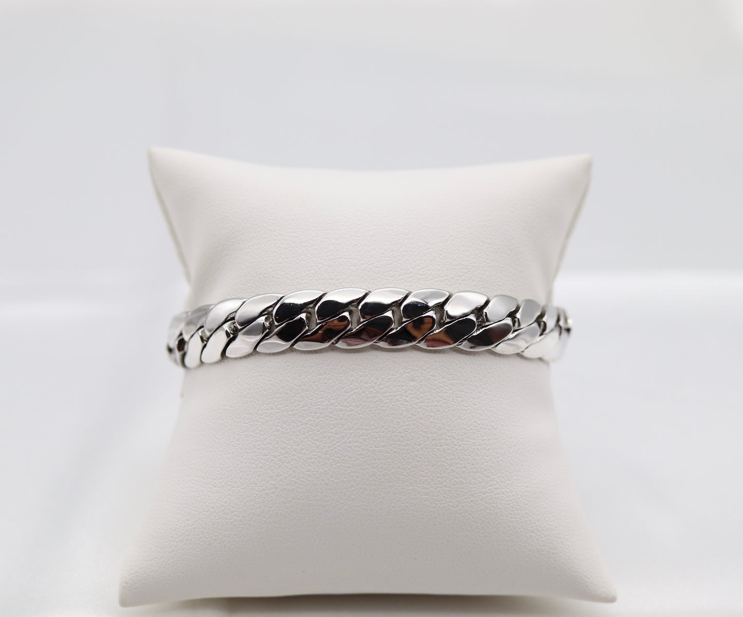 Silver Cubin Link Bracelet