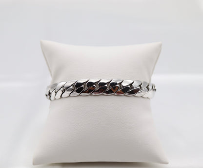 Silver Cubin Link Bracelet