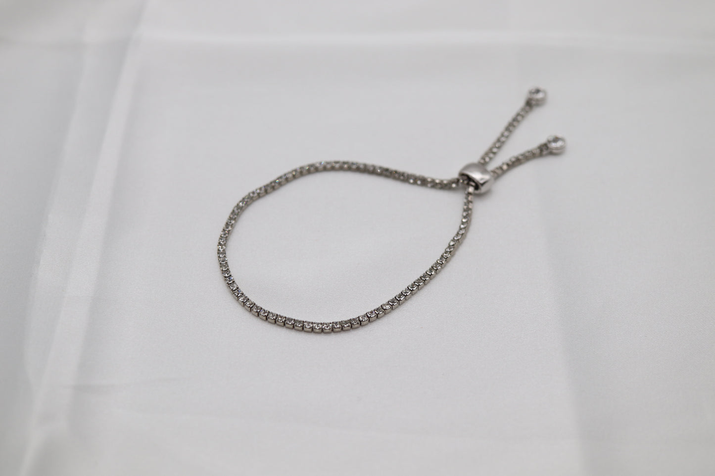 CZ Thin Silver Tennis Bracelet