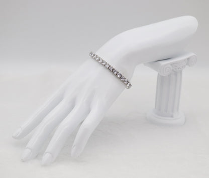 Silver CZ Stretch Tennis Bracelet