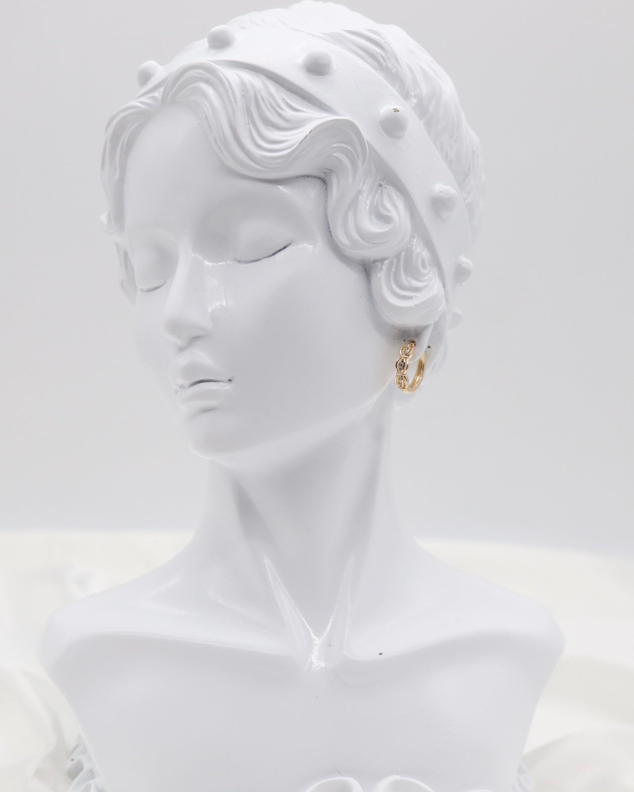 Golden Orbit Crystal Hoop Earrings