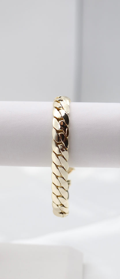 Gold Cubin Link Bracelet