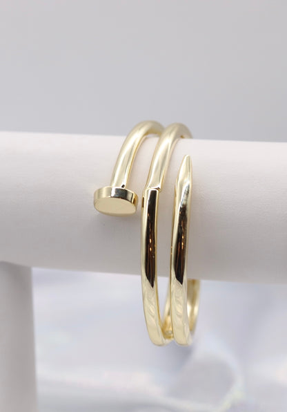 Nail Cuff Gold Bracelet