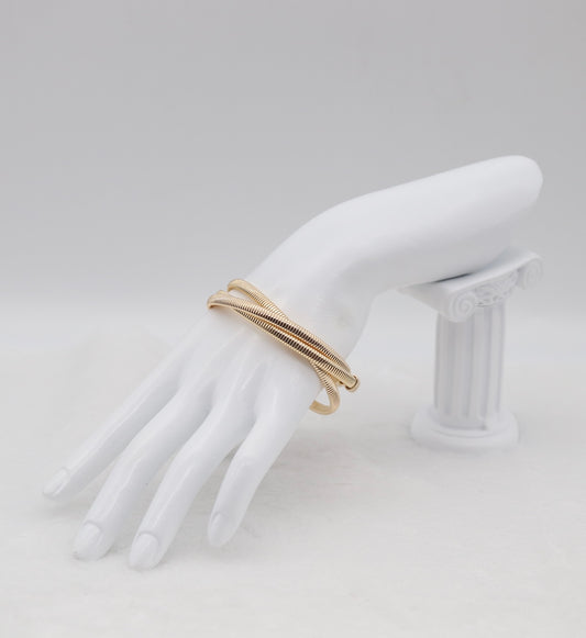 Gold Coil Wrap Bracelet – Modern Elegance