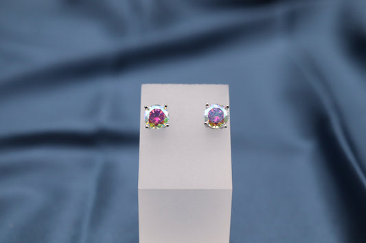 Sparkling Gemstone Stud Earrings